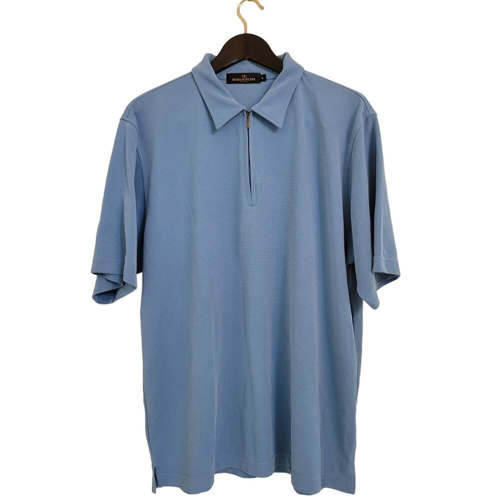 Bugatchi Men's Short Sleeve Dressy Casual Shirt Sz L